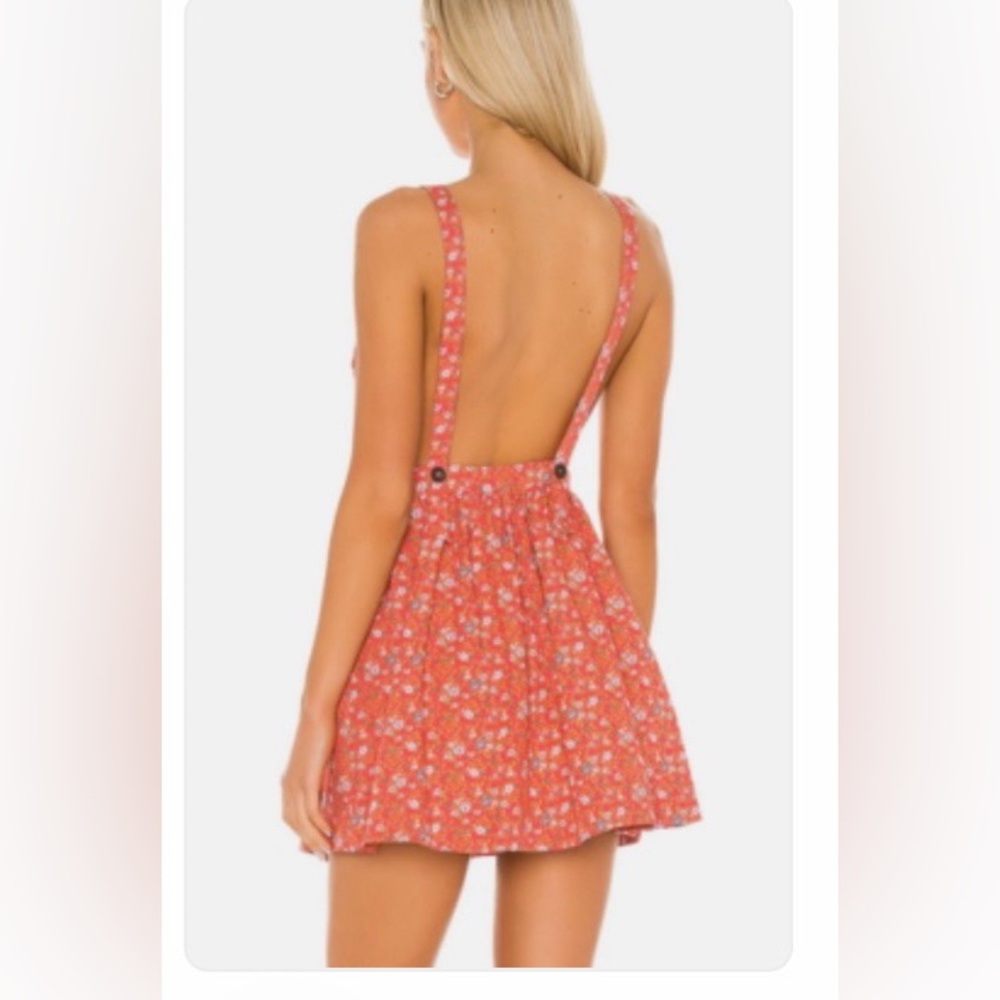 Free People Petunia Mini Dress Poppy Combo Floral Smocked NWT XS - Picture 9 of 15